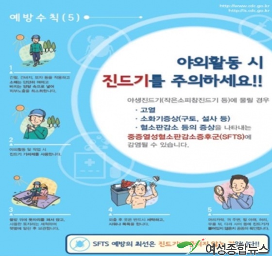 원주시, 중증열성혈소판감소증후군 바이러스 매개 진드기 주의