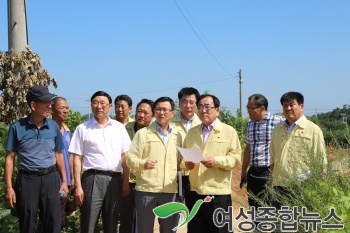 김준성 영광군수, 태풍‘솔릭’대응 긴급 현장 점검 실시