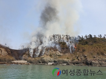 전남도, 완도군 노화읍 죽굴도 산불 발빠른 진화