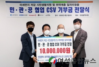 영흥본부, 인천시, 홈플러스와 공동 CSV 사업을 통해 미세먼지 취약계층에 마스크 5,500개 후원