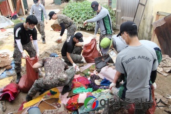 나주시, 육군 제31사단 96연대, 해군 3함대사 수해 복구 진한 감동  