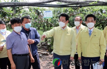 김영록 전남지사, 태풍 ‘바비’ 피해현장 방문