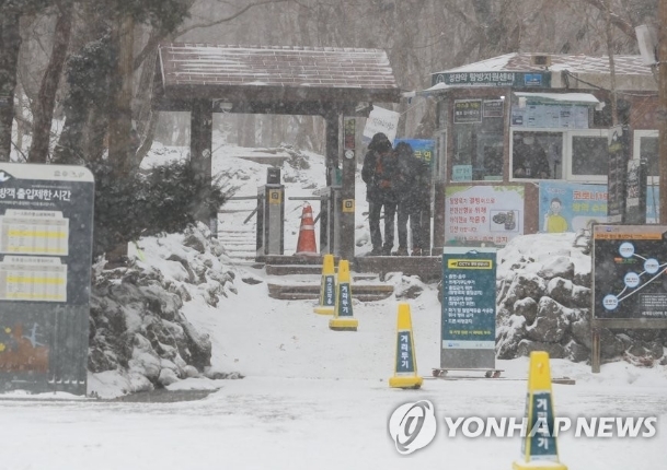 제주 한라산에 8.8㎝ 눈…탐방로 전면 통제