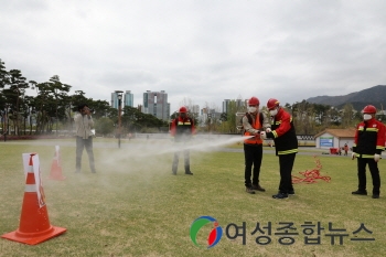 부산시설공단, 4대 공원 유원지 산불 지상진화 경연 펼쳐