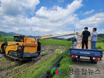 보성군, 올해 첫 ‘웅치 올벼쌀’ 수확 개시  