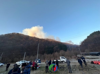 완주군 운주면 산불 재발화, 군청 전 직원 동원령 총력대응