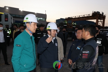 원희룡 국토교통부 장관 철강 생산 현장 방문해 업계 우려사항 청취