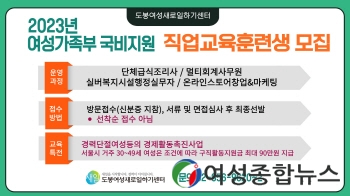 도봉구, 도봉여성새로일하기센터 직업교육훈련생 모집