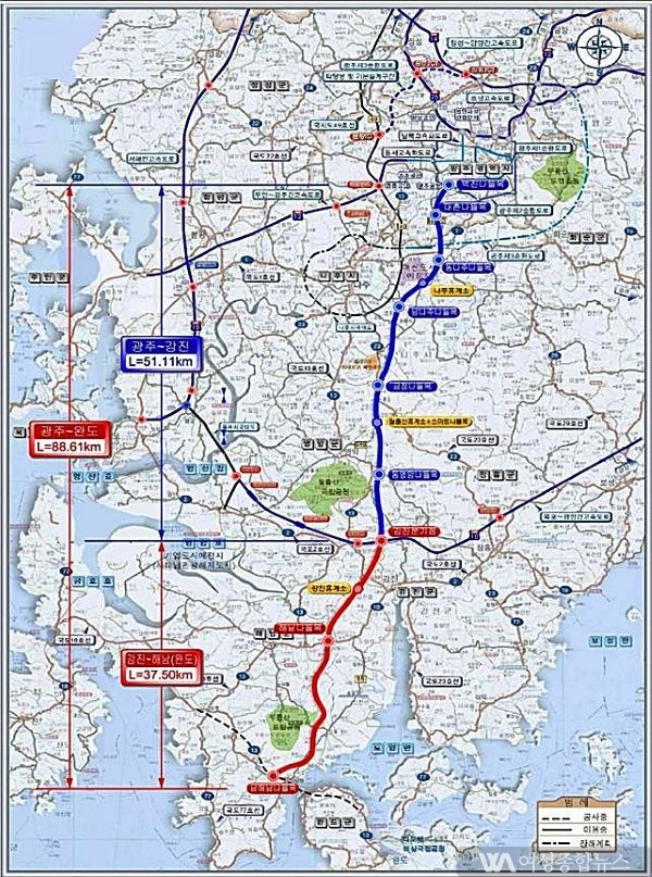 해남 고속도로 건설‘청신호’2단계 구간 예타 대상사업 선정