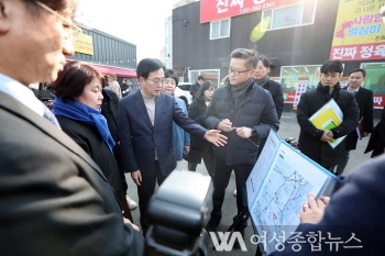 김동연 경기도지사, 고기교 상습 교통체증 개선·수해예방 사업 현장 점검