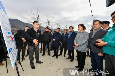 송미령 농식품부장관, 영주시 과수 열풍방상팬 시범사업 현장 방문