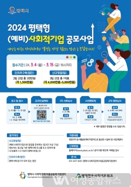 2024 평택형 (예비)사회적기업 창업지원 공모