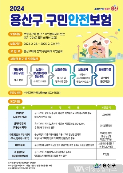 용산구, 모든 구민 보장 구민안전보험 첫선